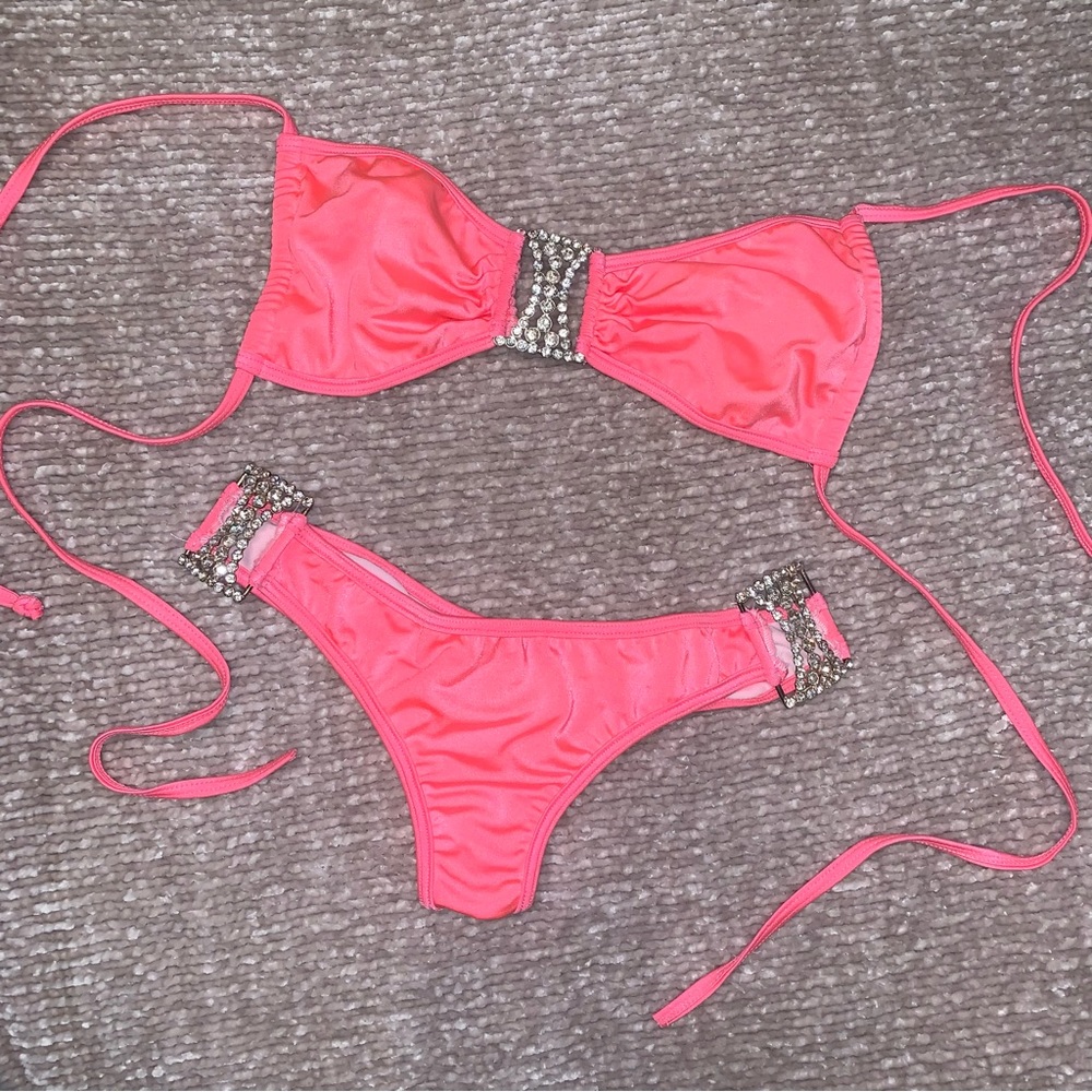 Embellished scrunch butt bikini LMG handmade